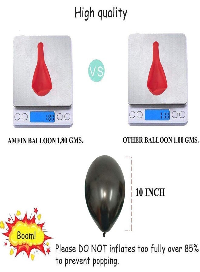 AMFIN® (Pack of 25) 10 inch Metallic Balloons Multi for Birthday Decoration, Decoration for Weddings, Engagement, Anniversary - Multi - Image 5